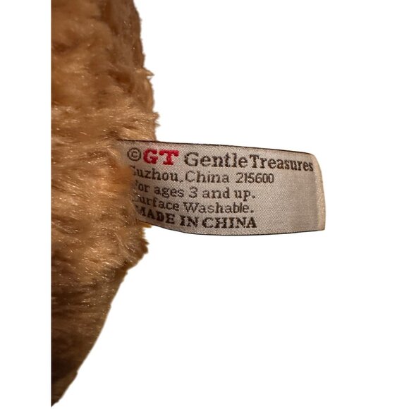 Gentle Treasure Puppy Dog Plush 13" Brown Stuffed Animal With Drew Scarf & Hat - Picture 2 of 7